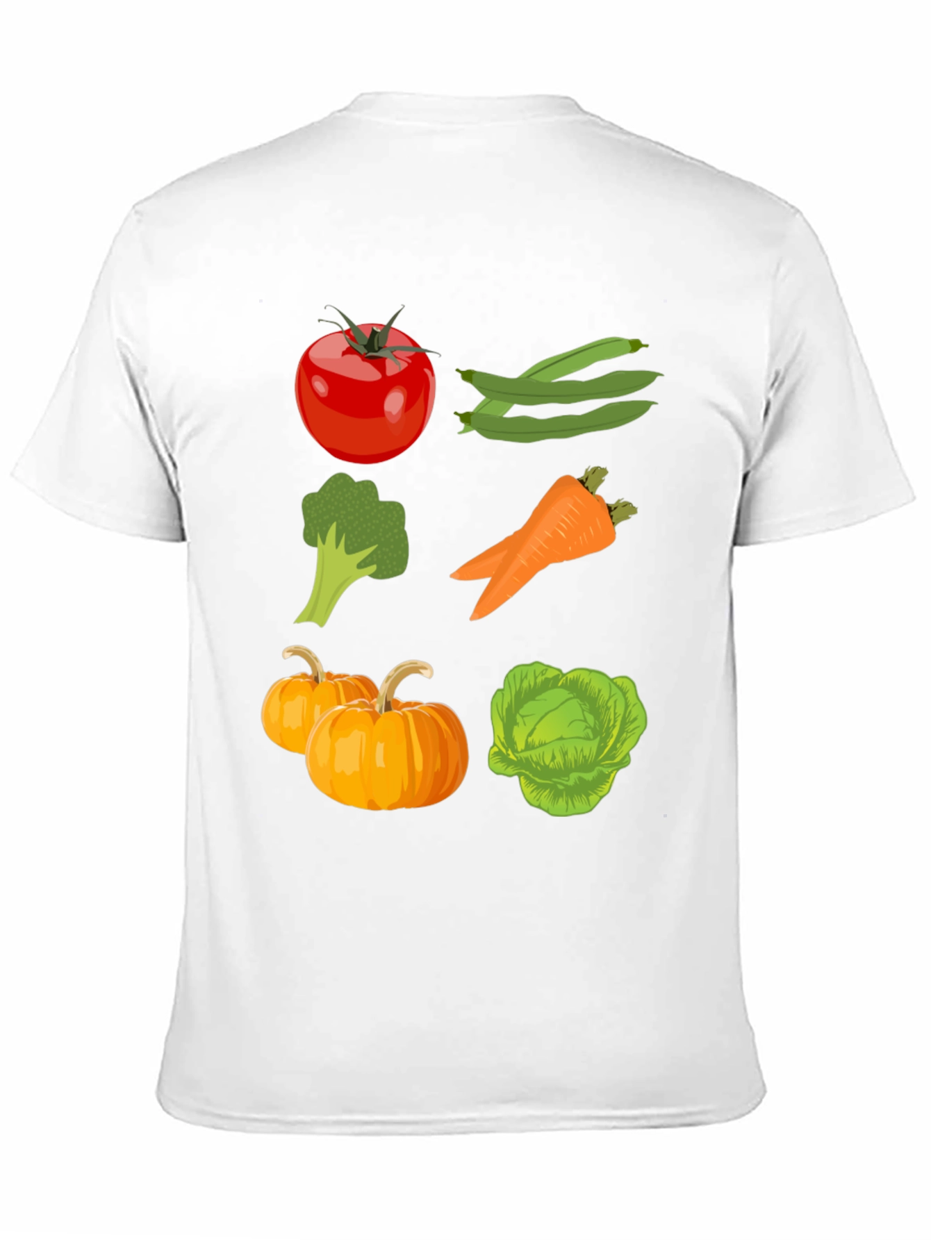 Vegetable Print Black Graphic Tee