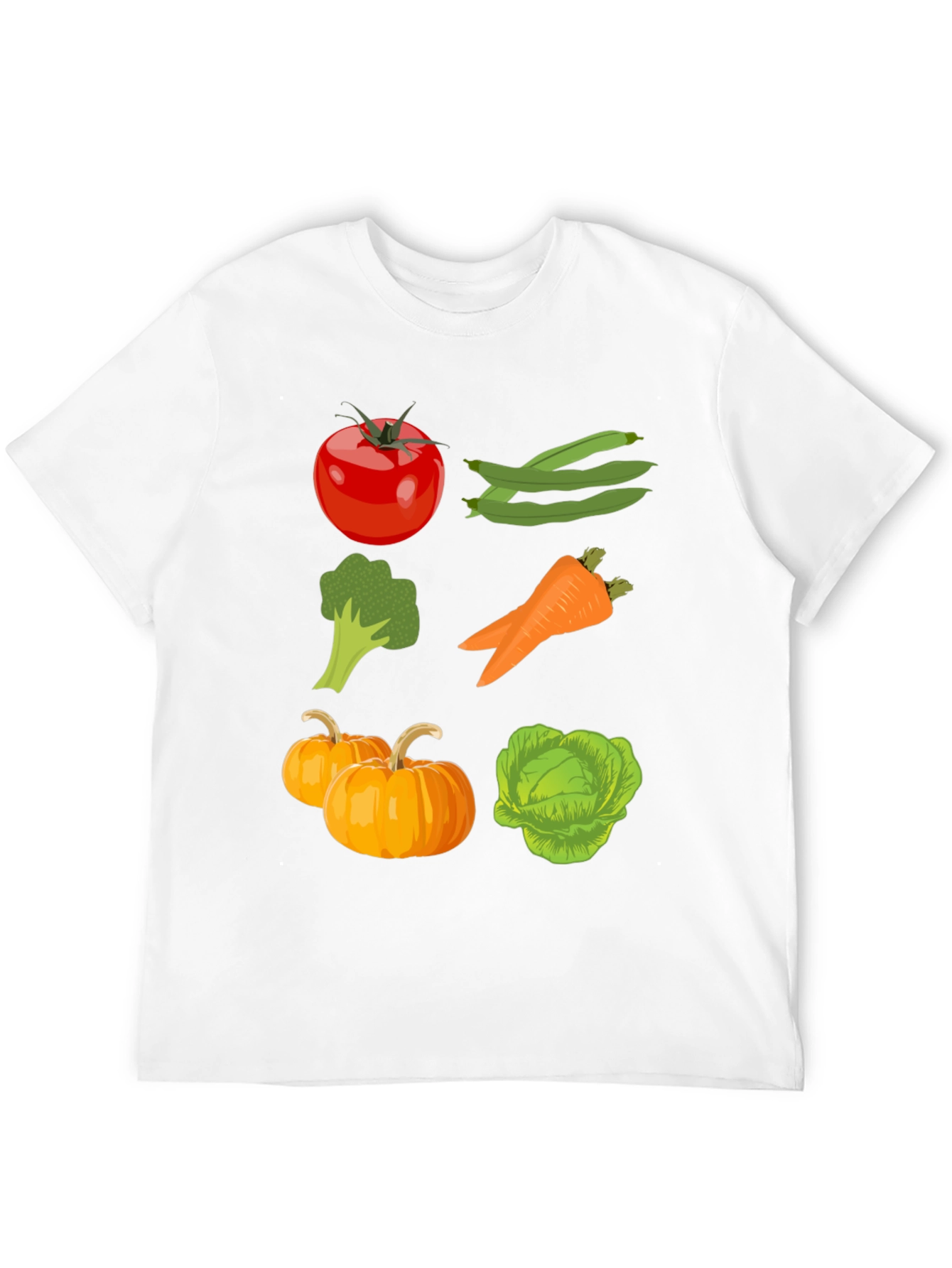 Vegetable Print Black Graphic Tee