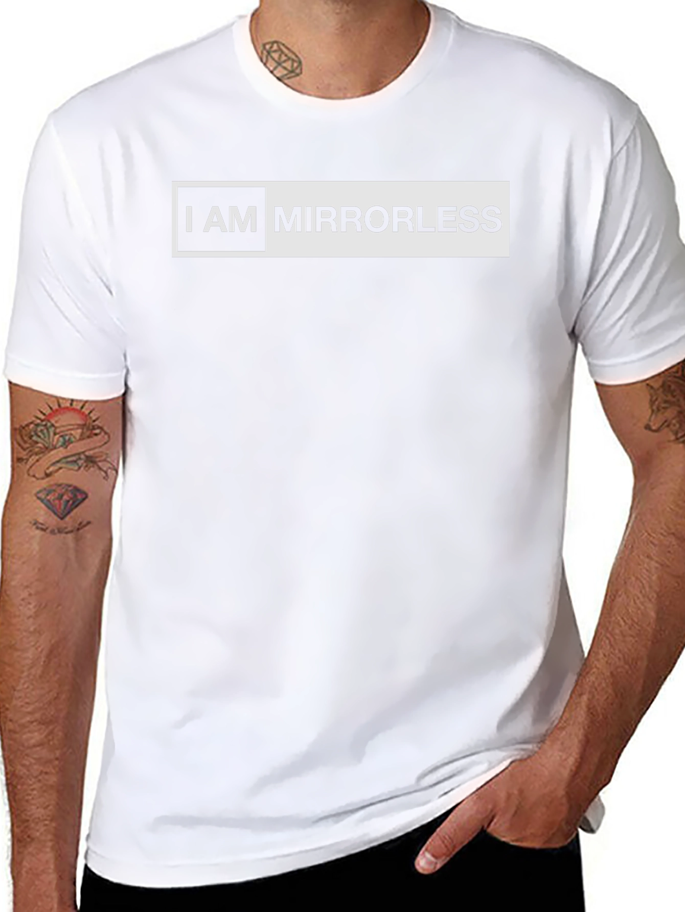 I AM MIRRORLESS Black Graphic T-Shirt