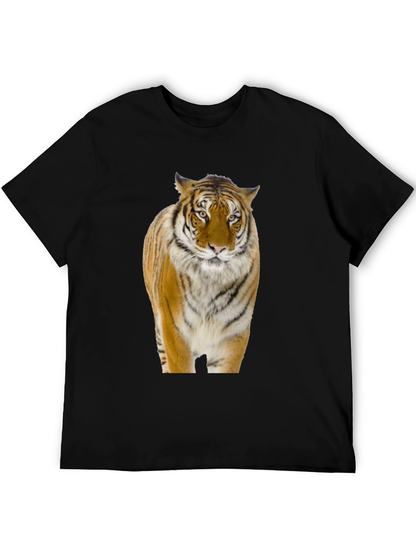 Tiger Graphic Black T-Shirt - Bold Animal Print Tee