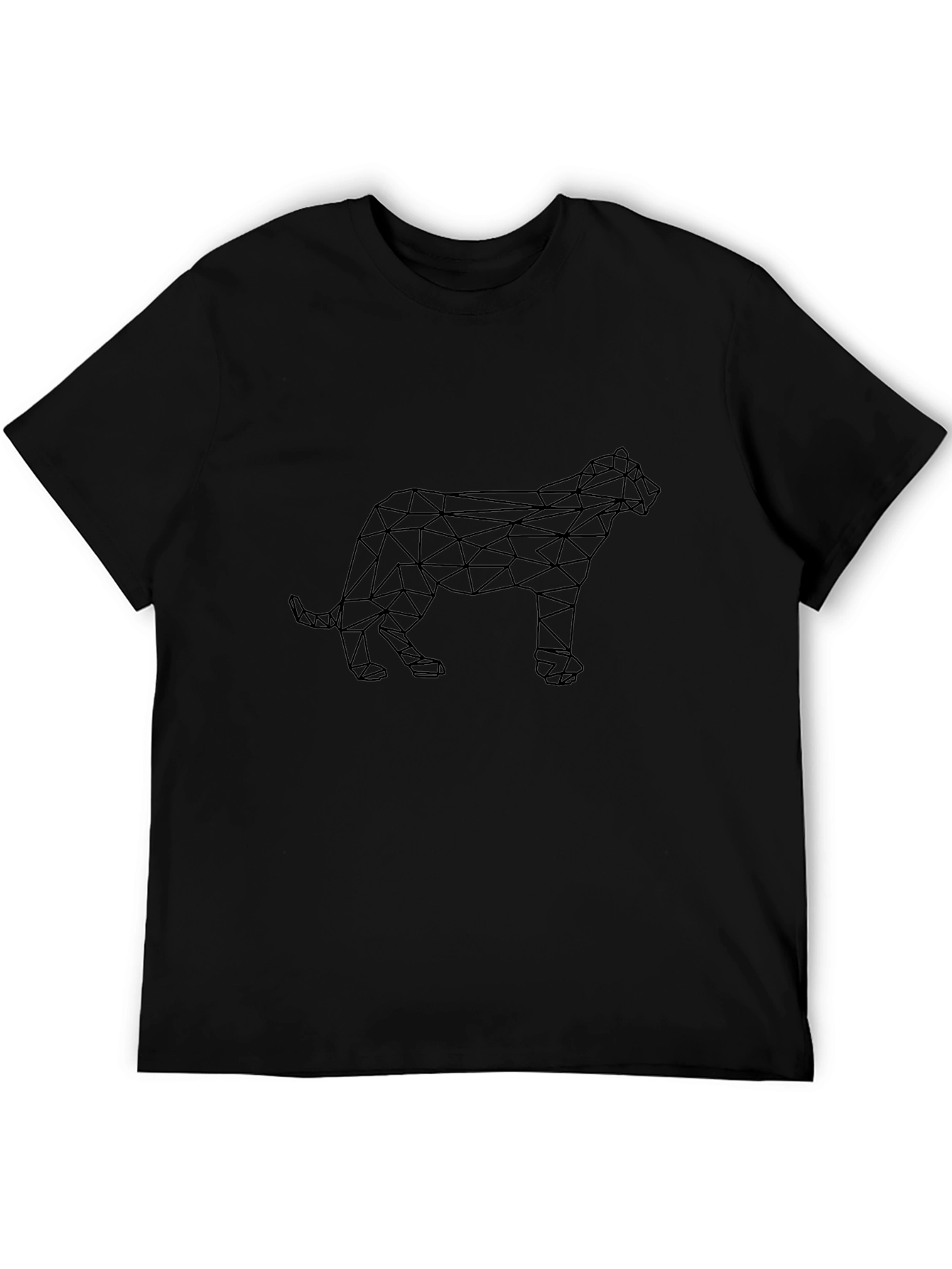 Geometric Jaguar Graphic Tee - Black