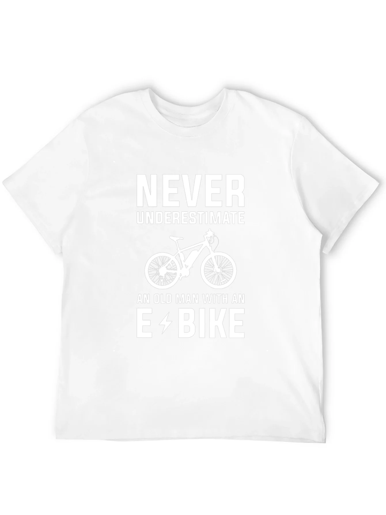 Never Underestimate E-Bike Old Man T-Shirt