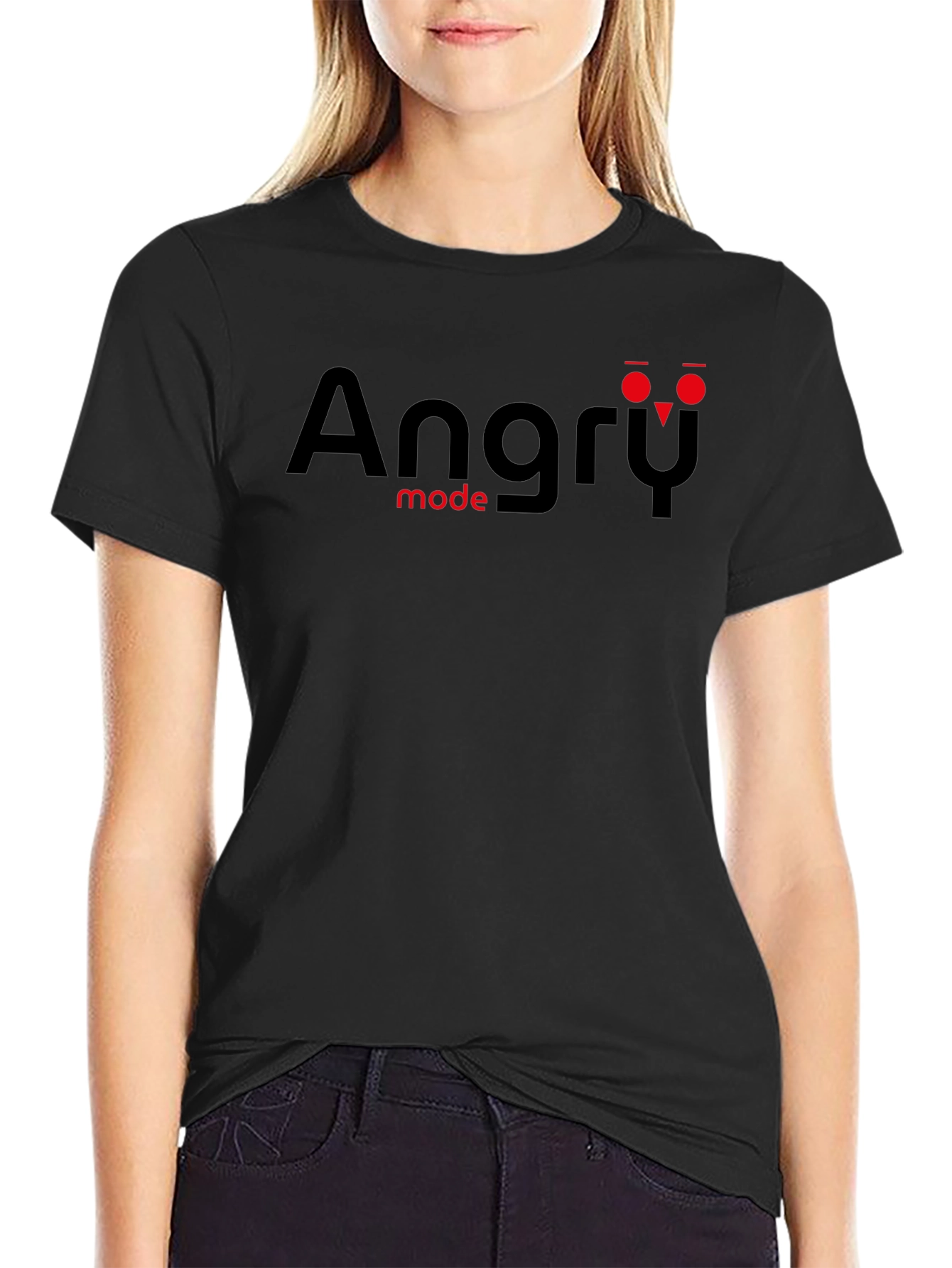 Angry Mode Graphic T-Shirt - Black