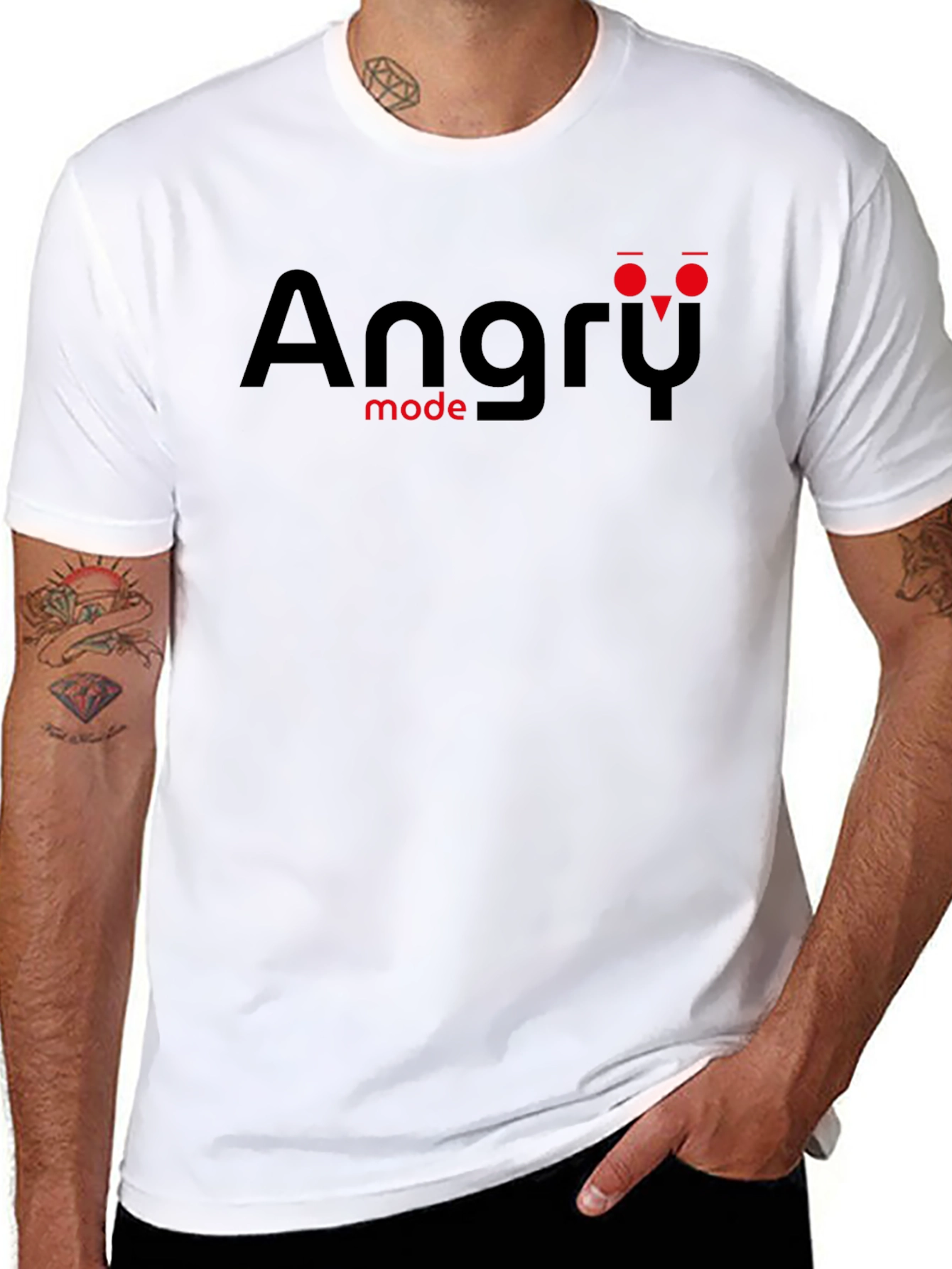 Angry Mode Graphic T-Shirt - Black