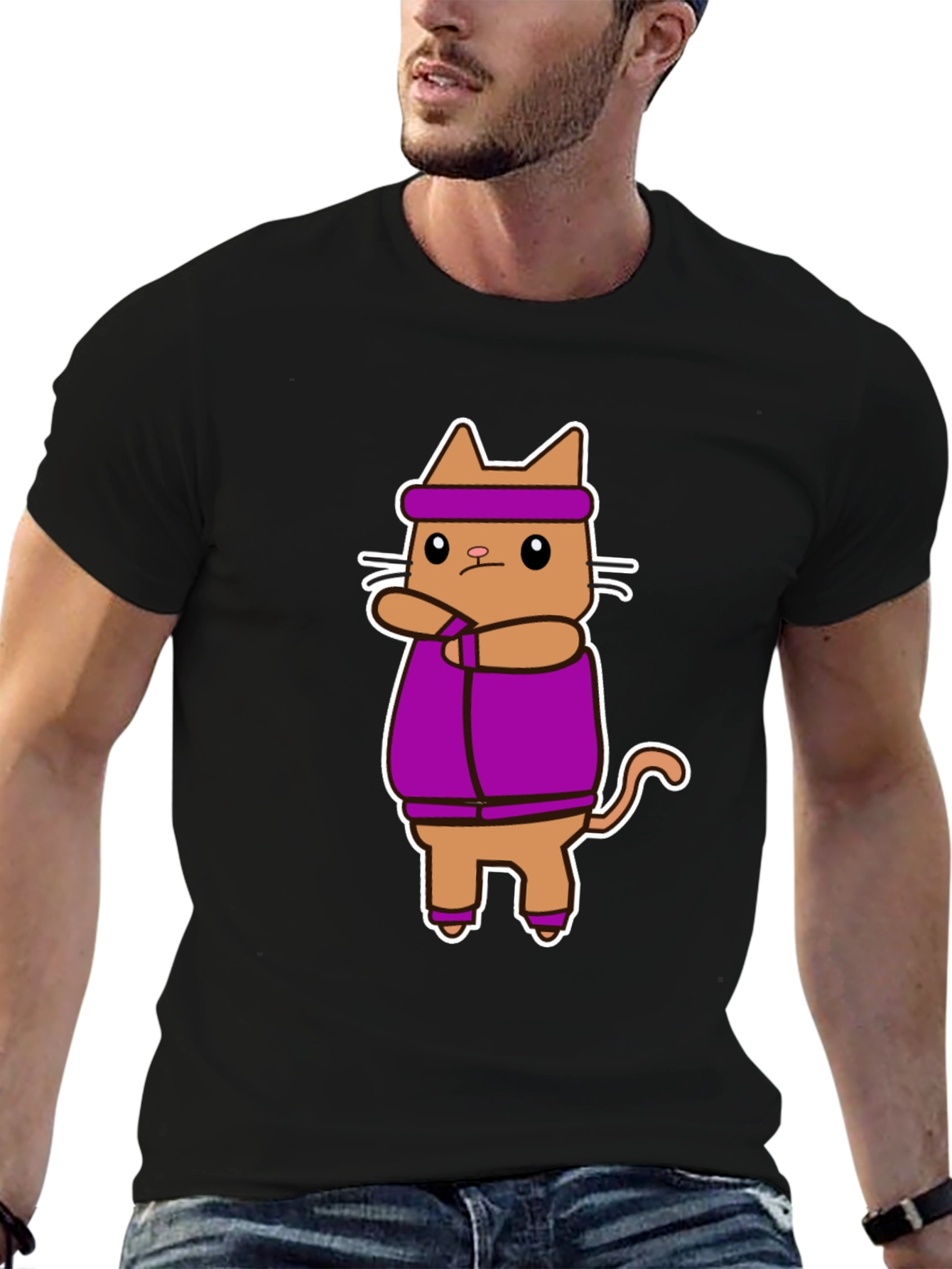 Workout Cat T-Shirt - Funny Gym Apparel