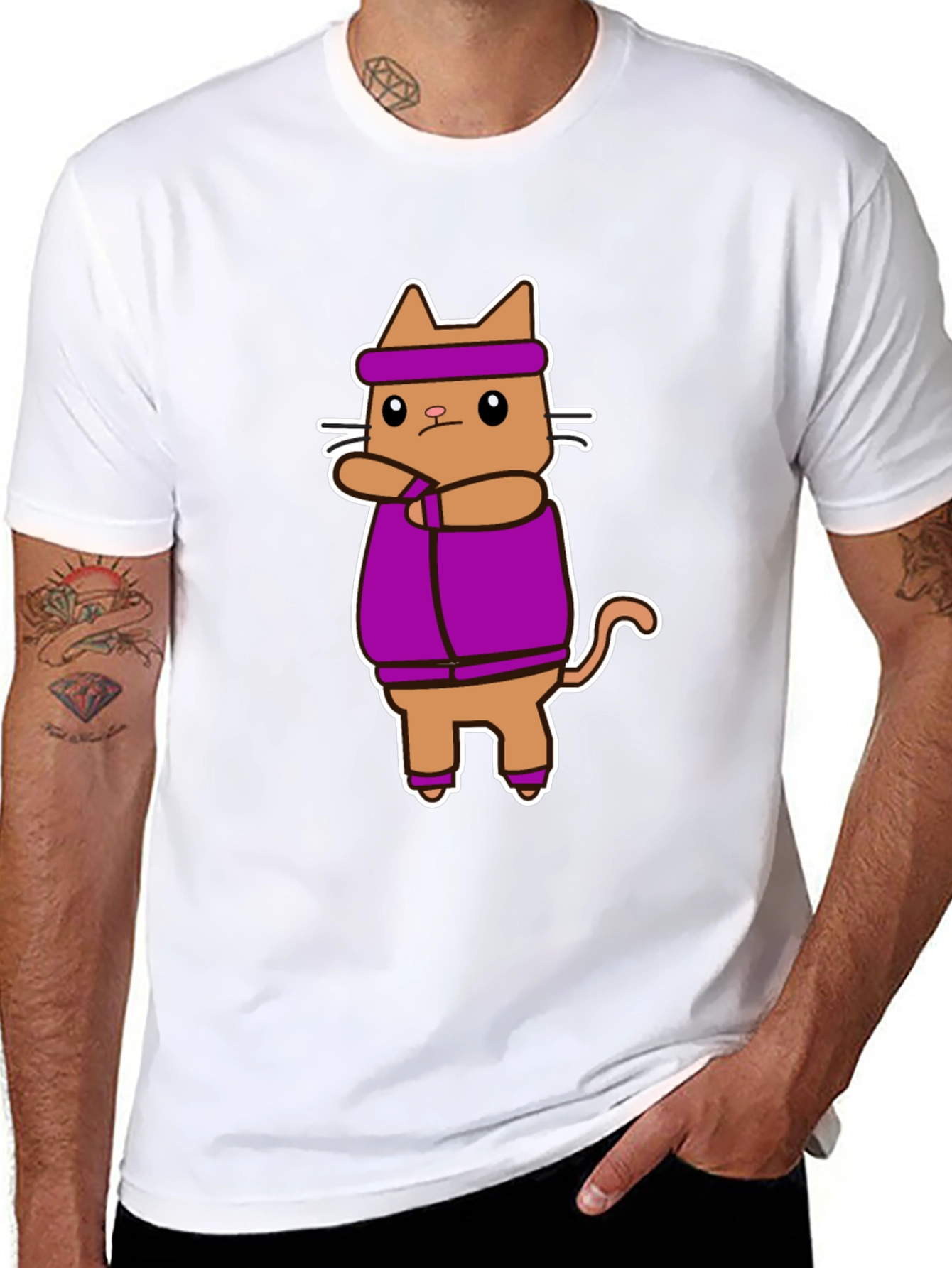 Workout Cat T-Shirt - Funny Gym Apparel