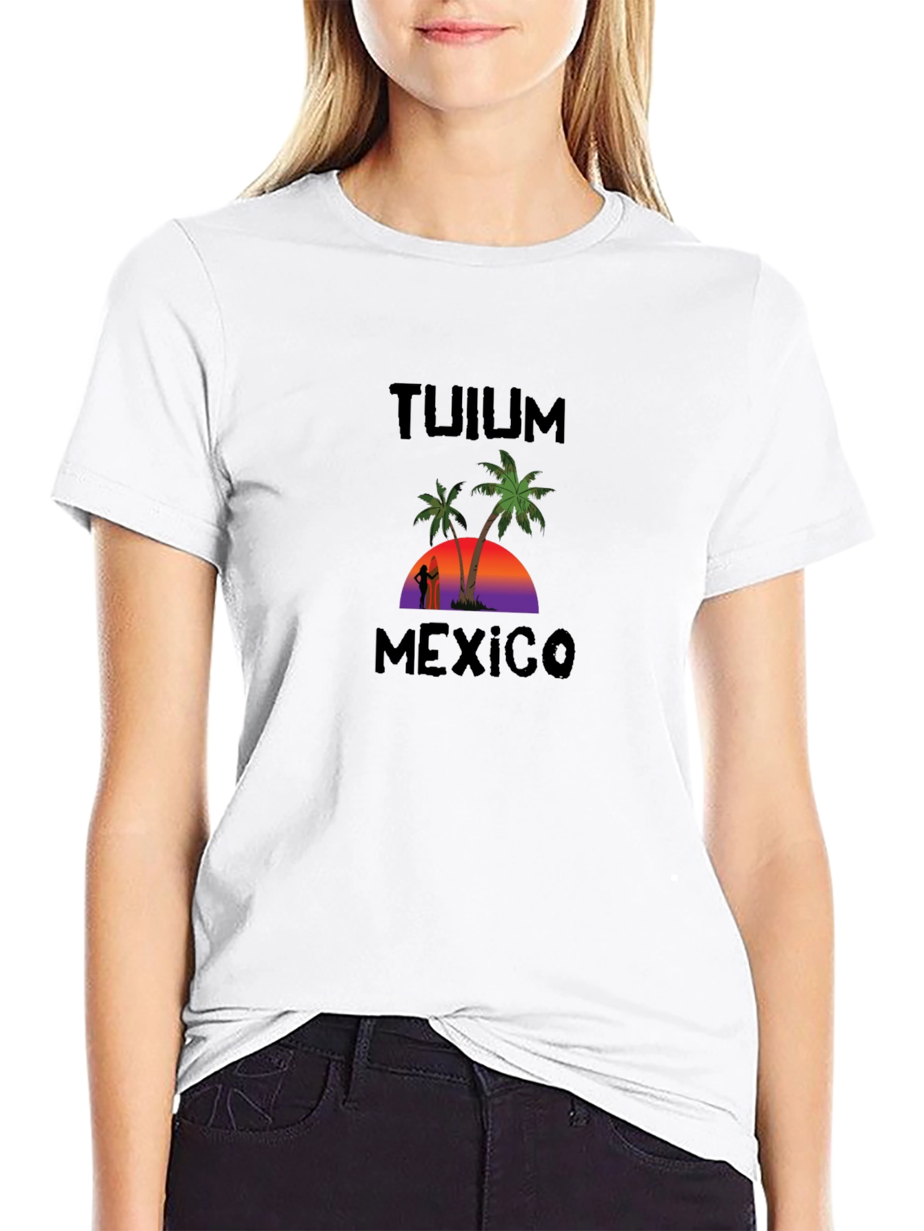 Tulum Mexico Palm Tree Graphic T-Shirt