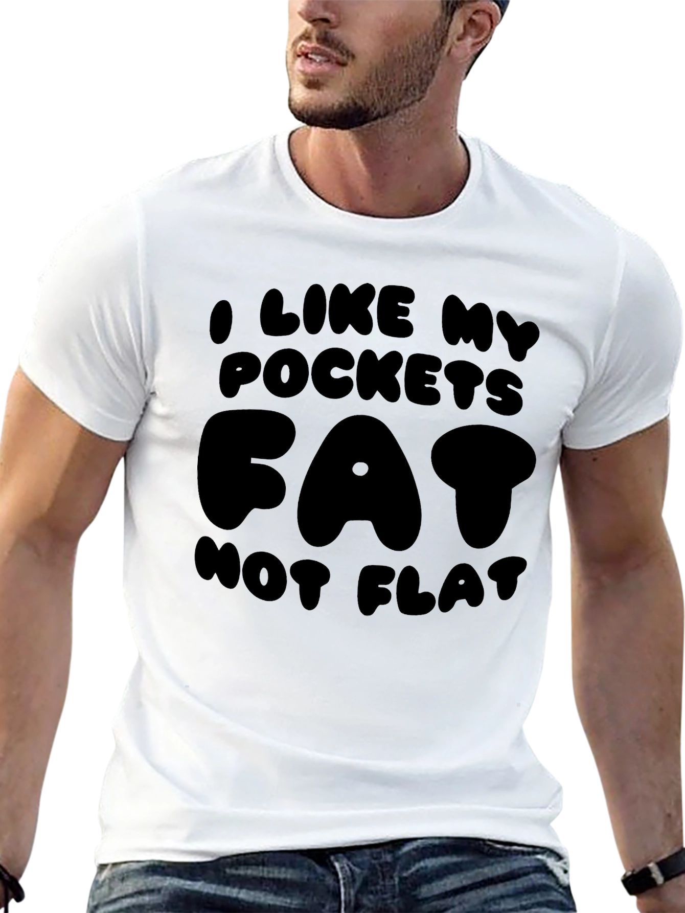 Fat Pockets Graphic Tee - Mens Black T-Shirt