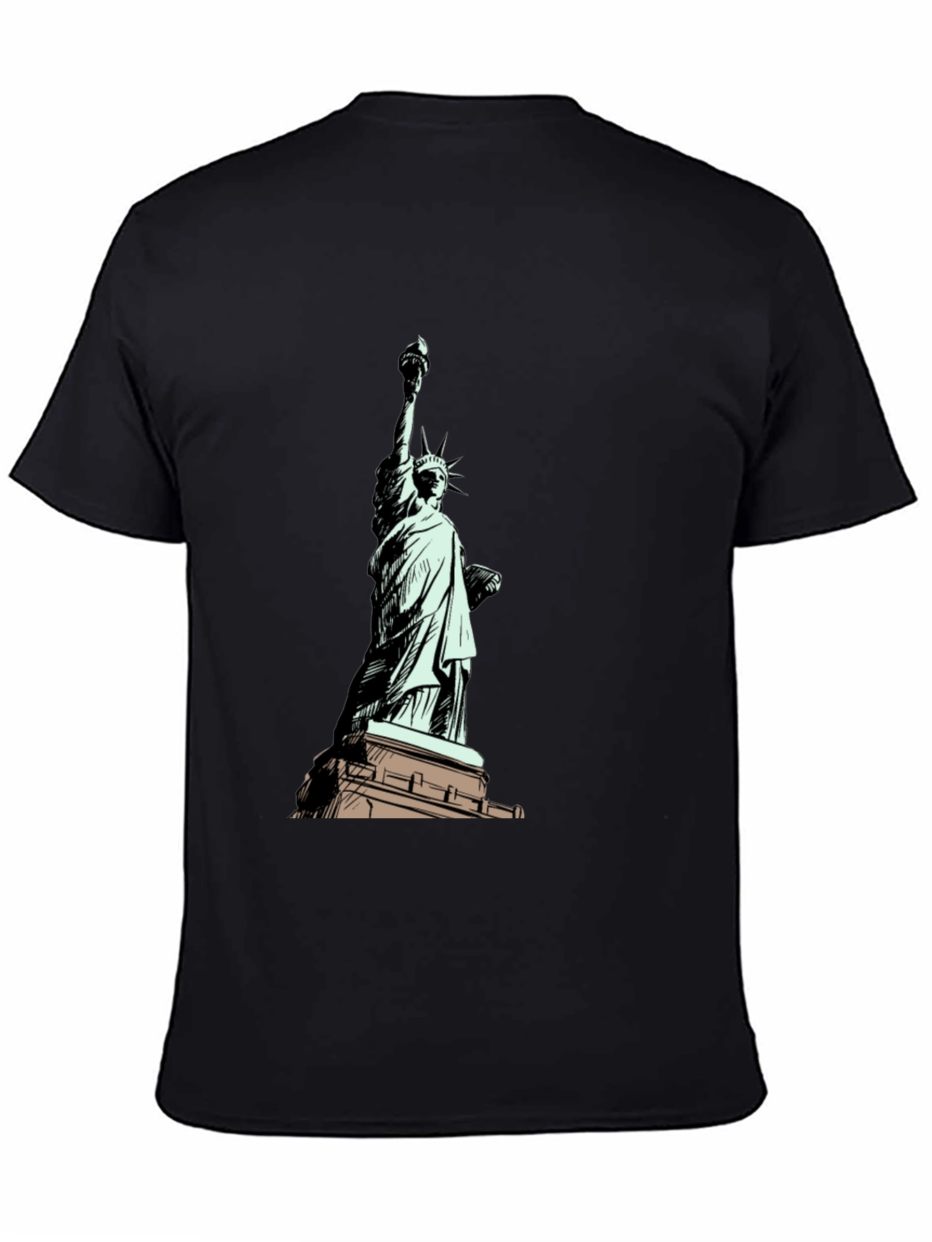 Statue of Liberty Graphic T-Shirt - Black