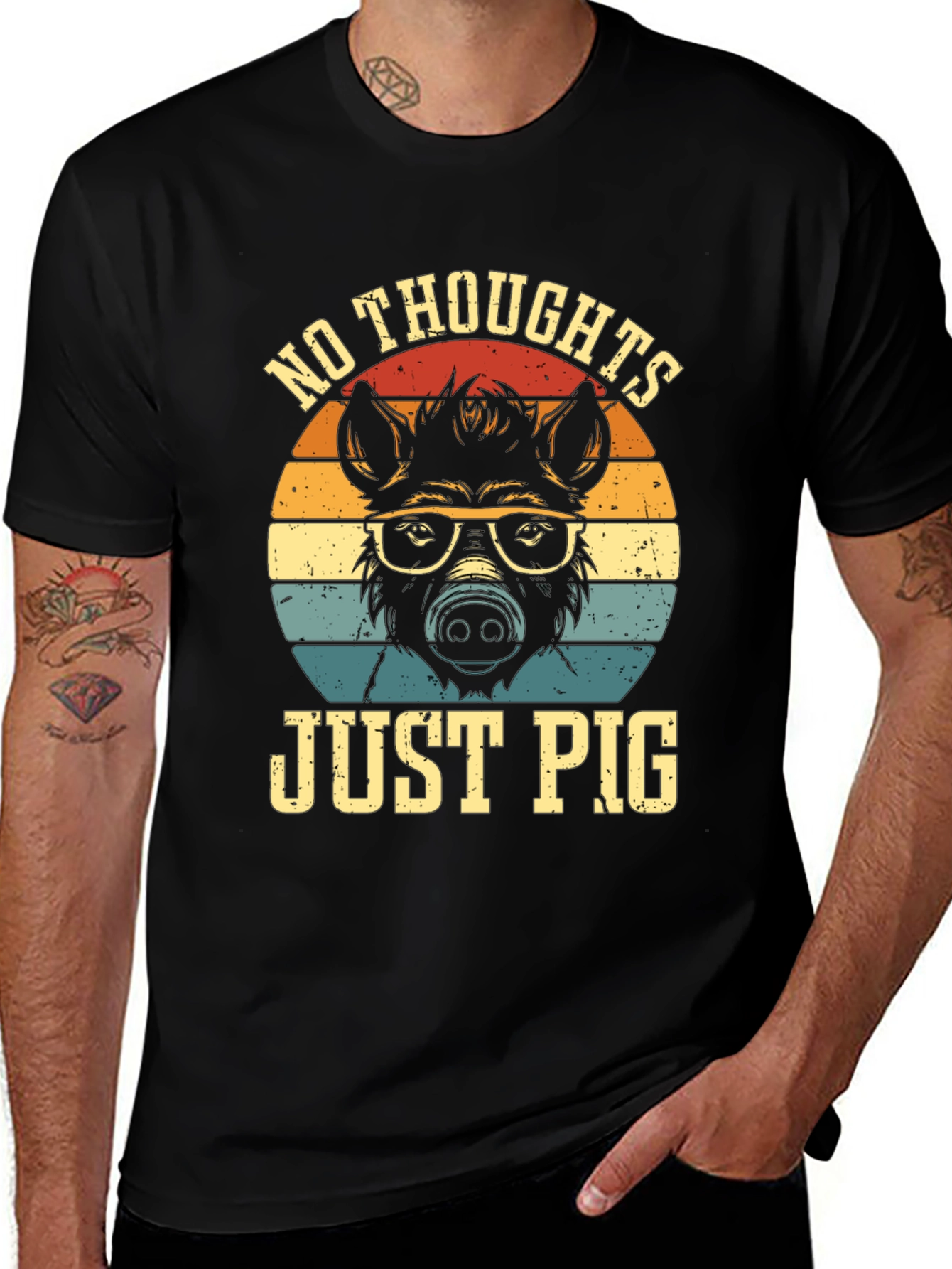 No Thoughts Just Pig Graphic Tee