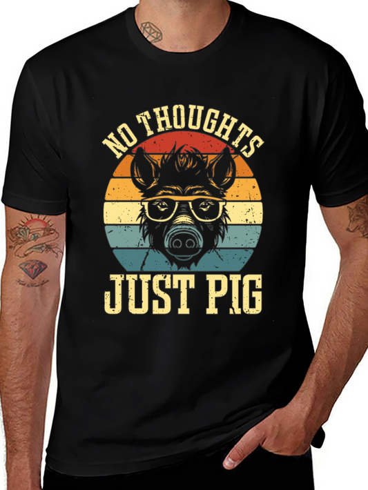 No Thoughts Just Pig Graphic Tee