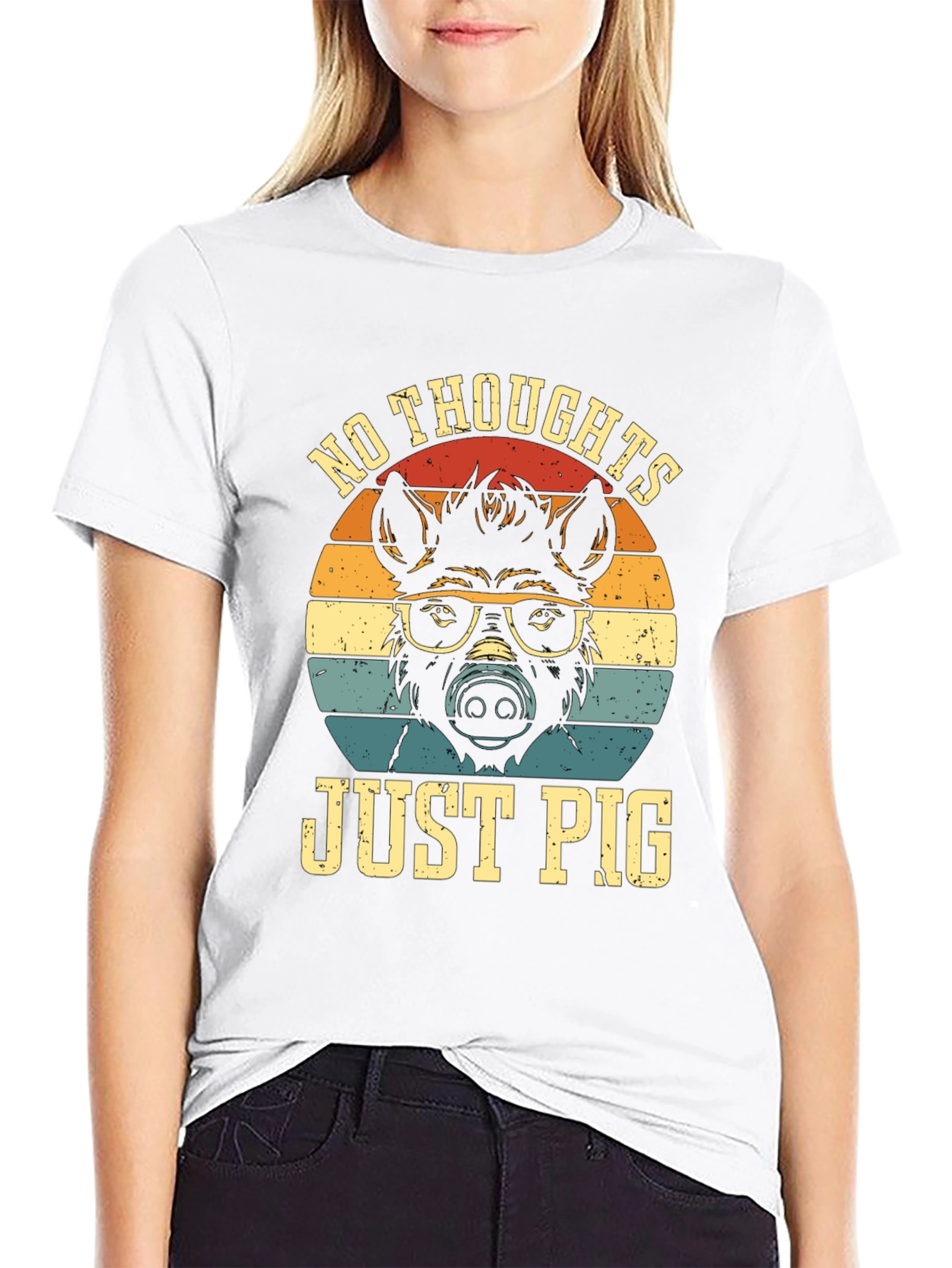 No Thoughts Just Pig Graphic Tee