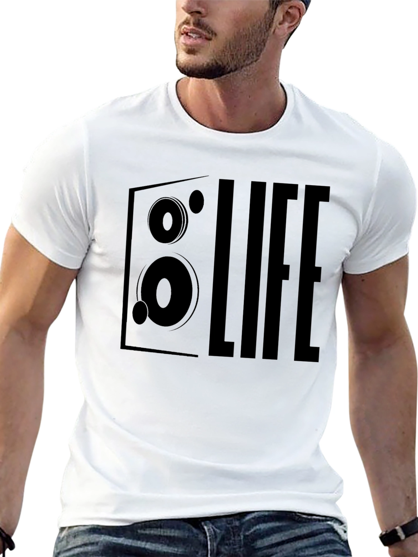 Life Speaker Graphic T-Shirt - Black