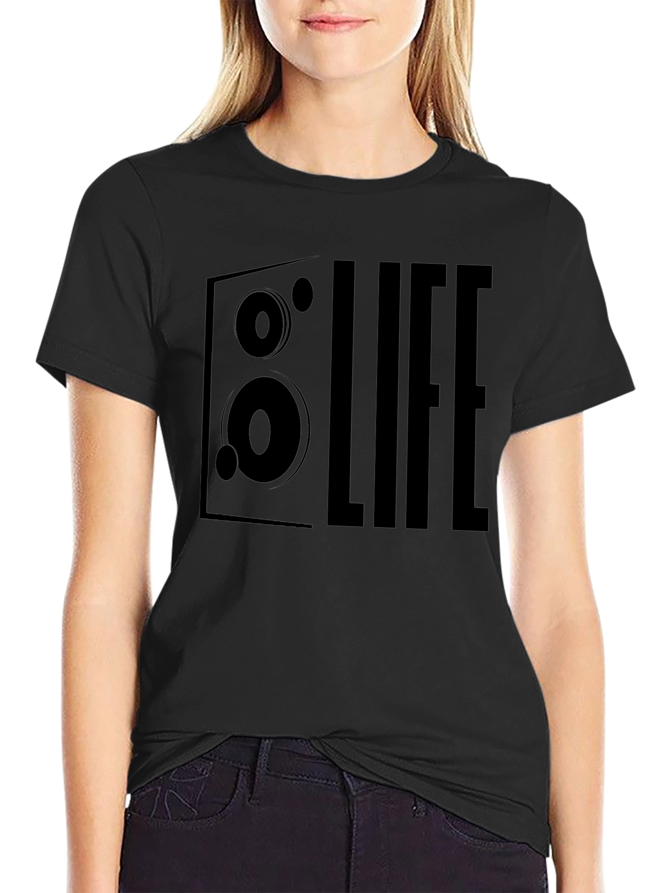 Life Speaker Graphic T-Shirt - Black