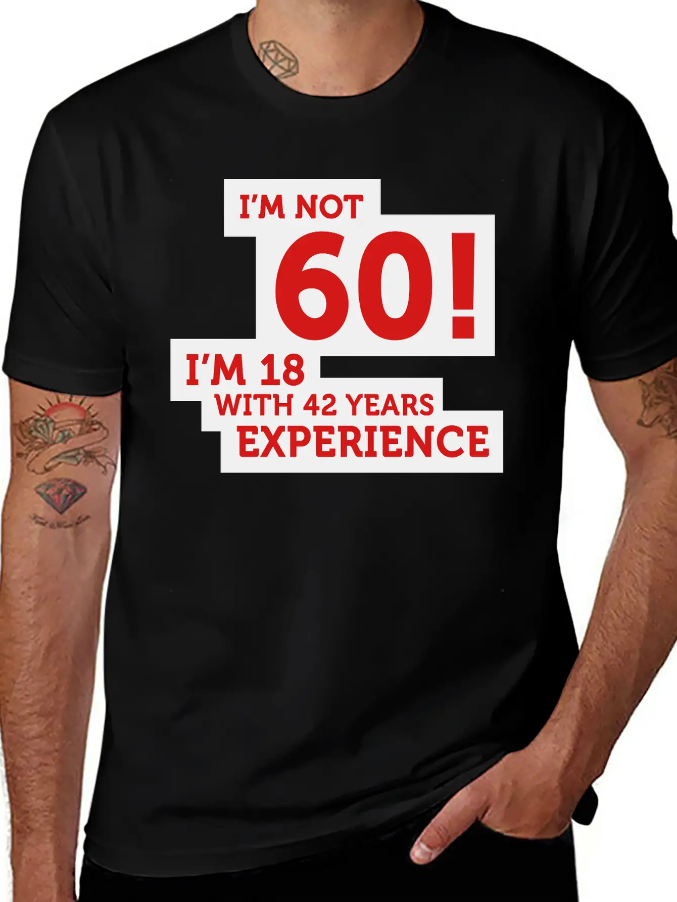 60 Years? I'm 18 With 42 Years Experience! Relaxed Everyday Tee – Lightweight And Durable Cotton