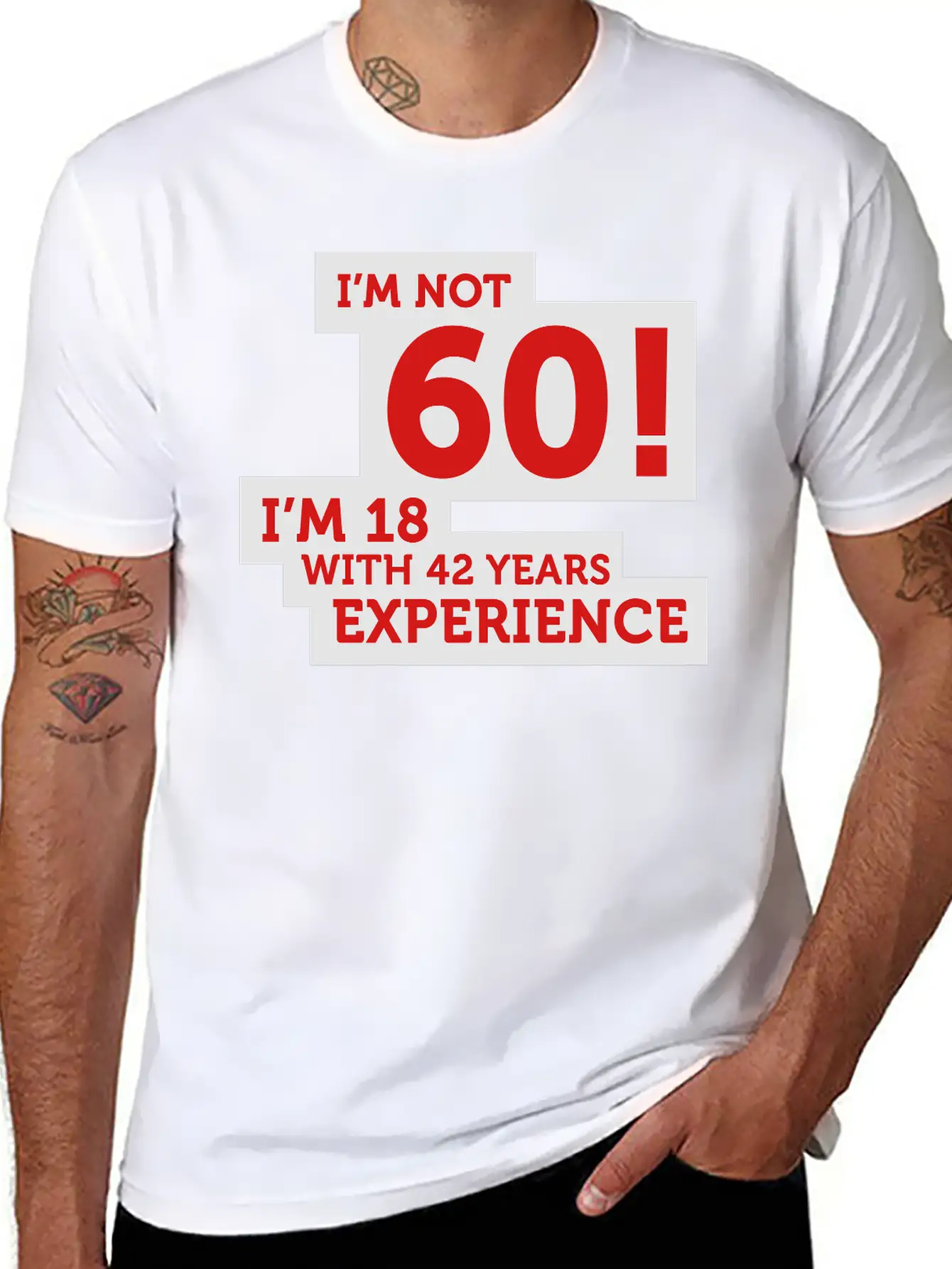 60 Years? I'm 18 With 42 Years Experience! Relaxed Everyday Tee – Lightweight And Durable Cotton