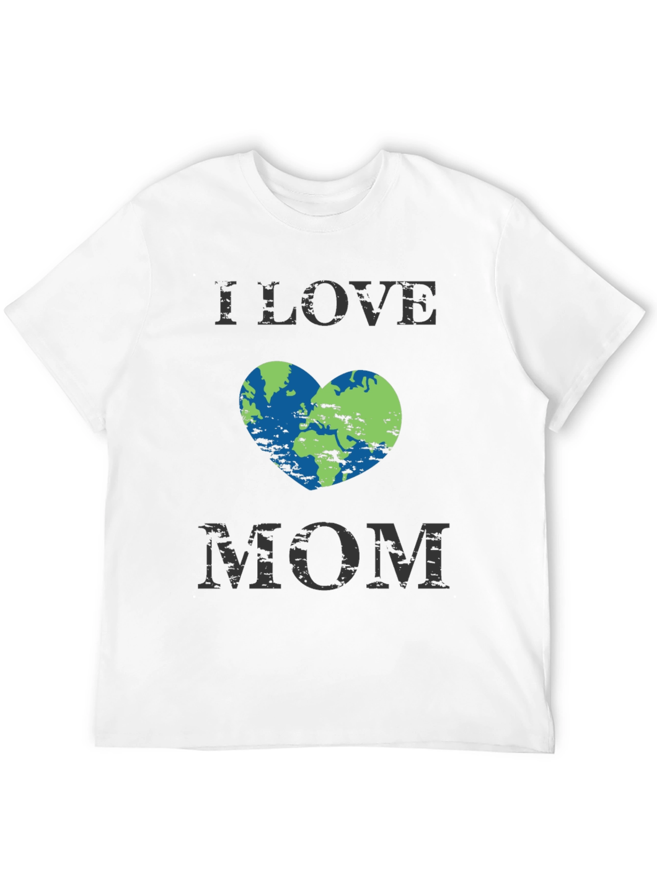 I Love Mom Earth Heart Graphic T-Shirt