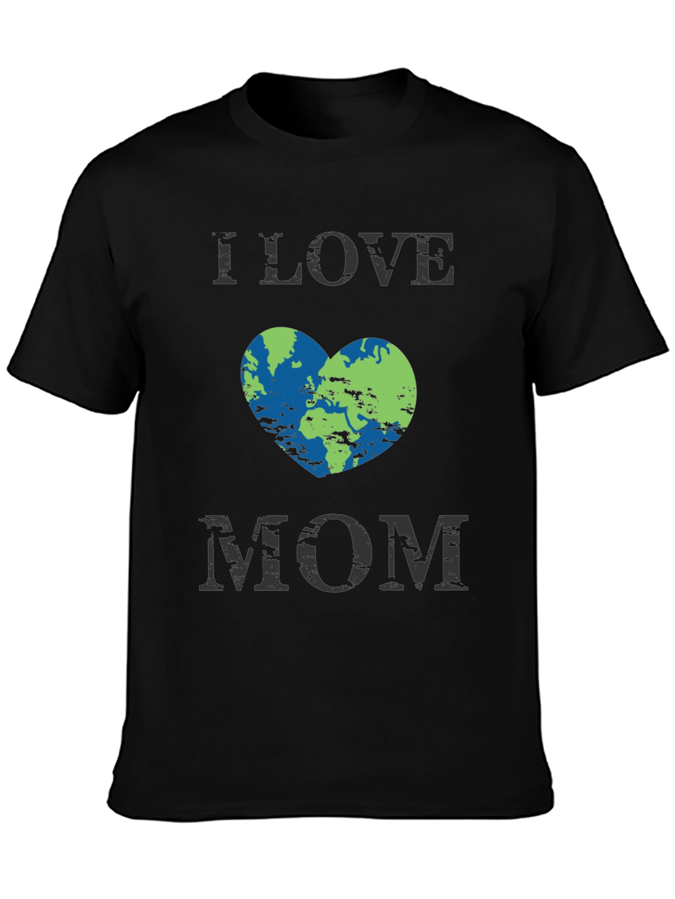 I Love Mom Earth Heart Graphic T-Shirt