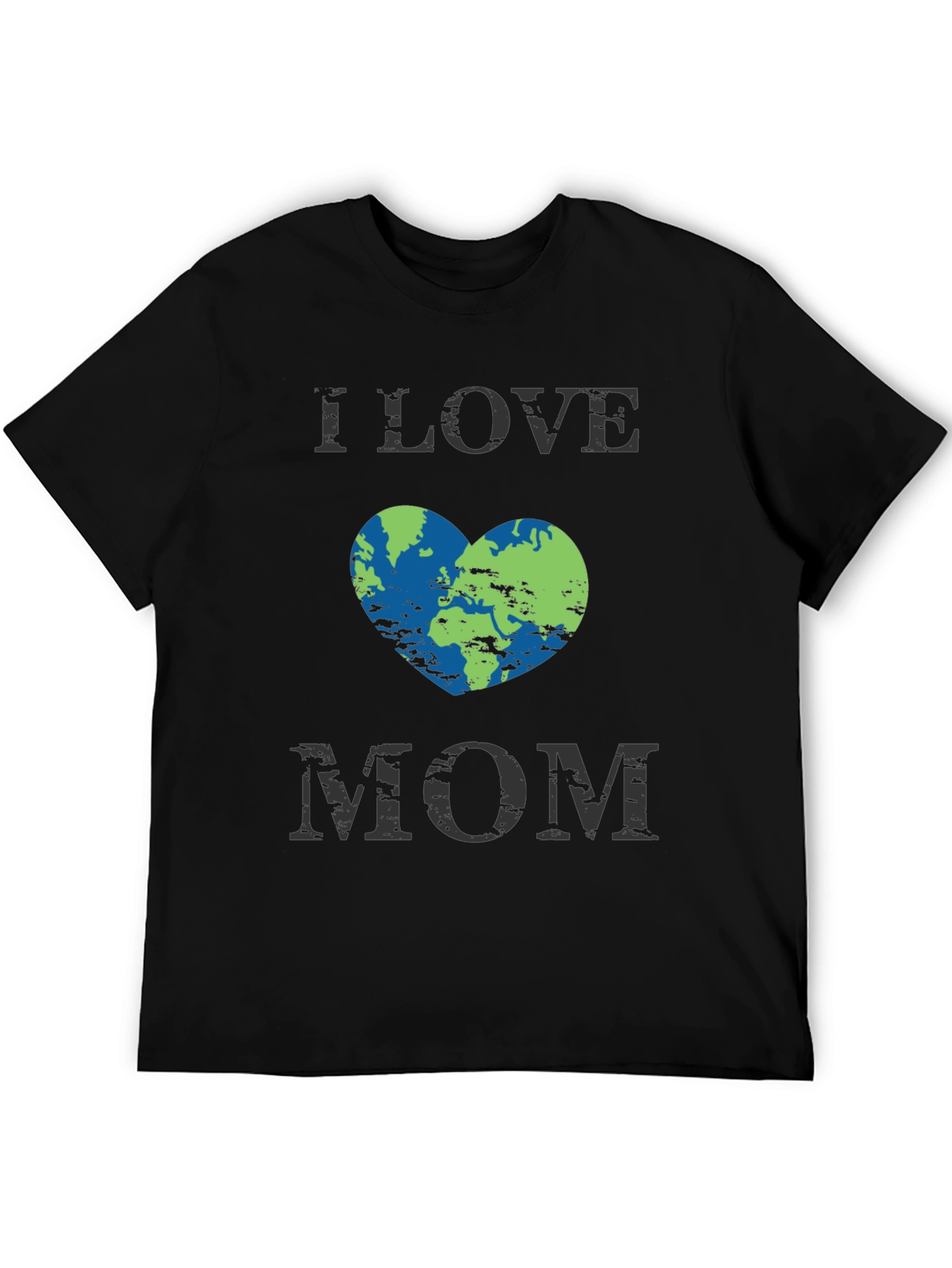I Love Mom Earth Heart Graphic T-Shirt