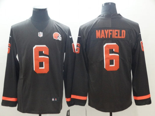 Men's Cleveland Browns Baker Mayfield #6 Brown Game Jerseys