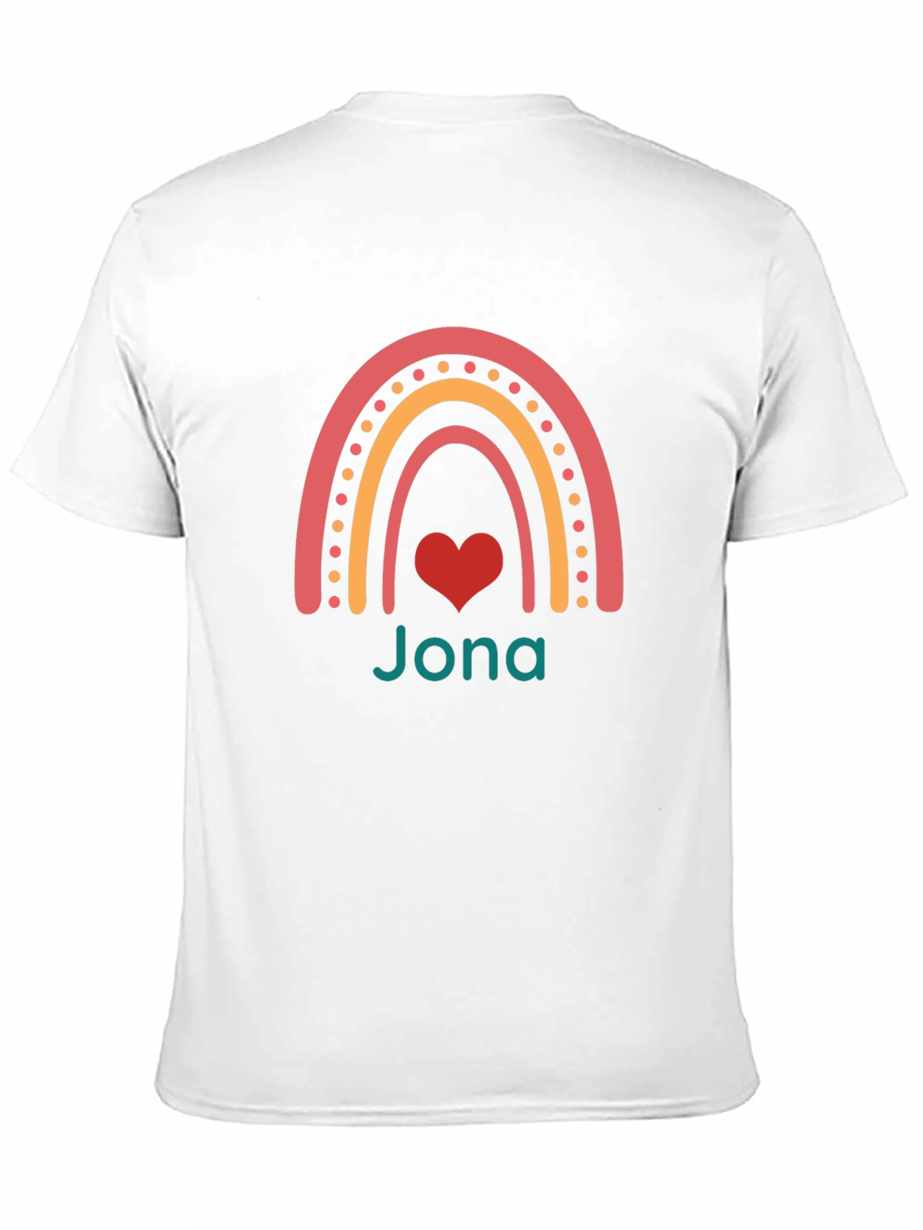 Rainbow Jona Heart Personalized T-Shirt