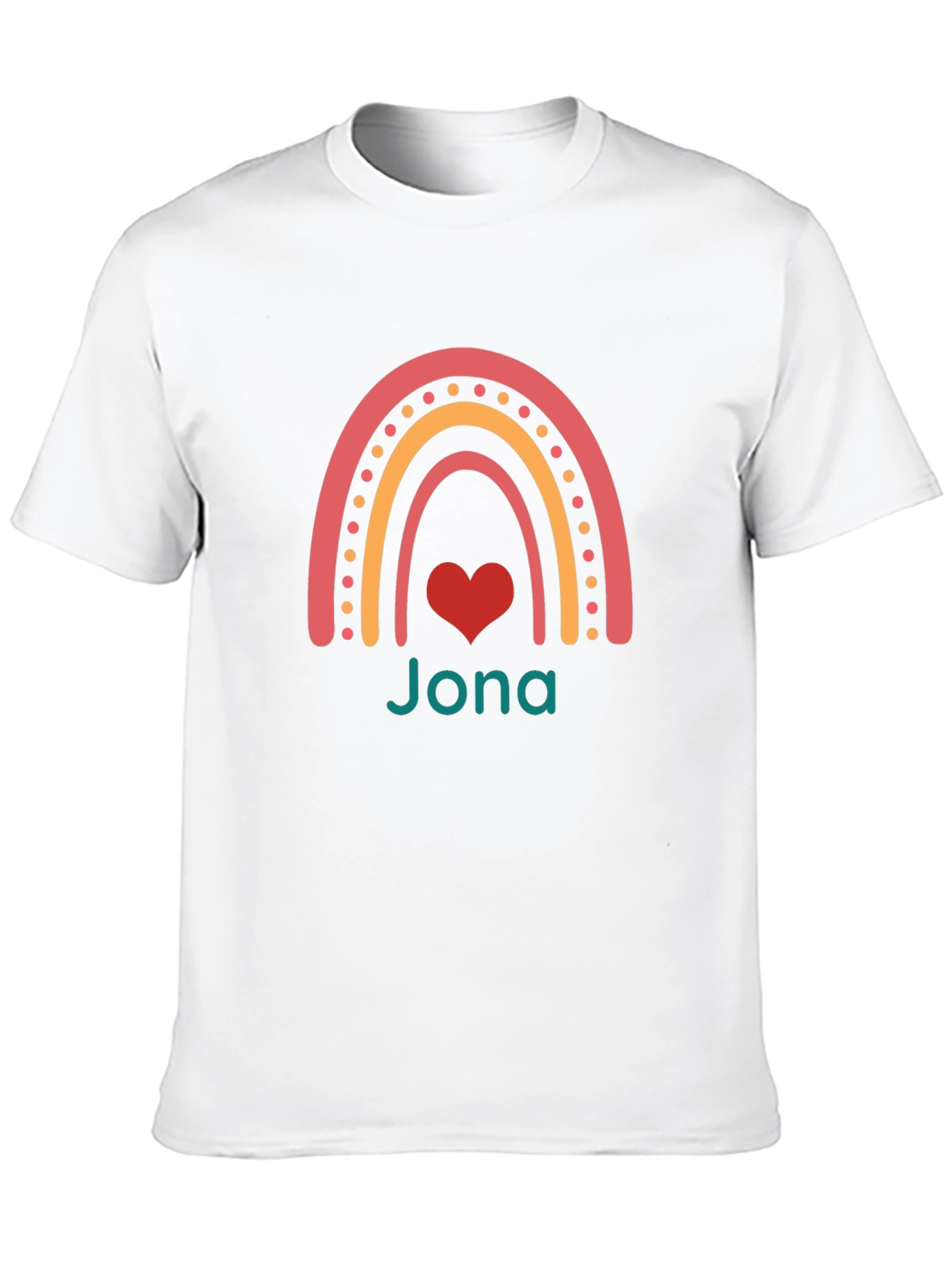 Rainbow Jona Heart Personalized T-Shirt