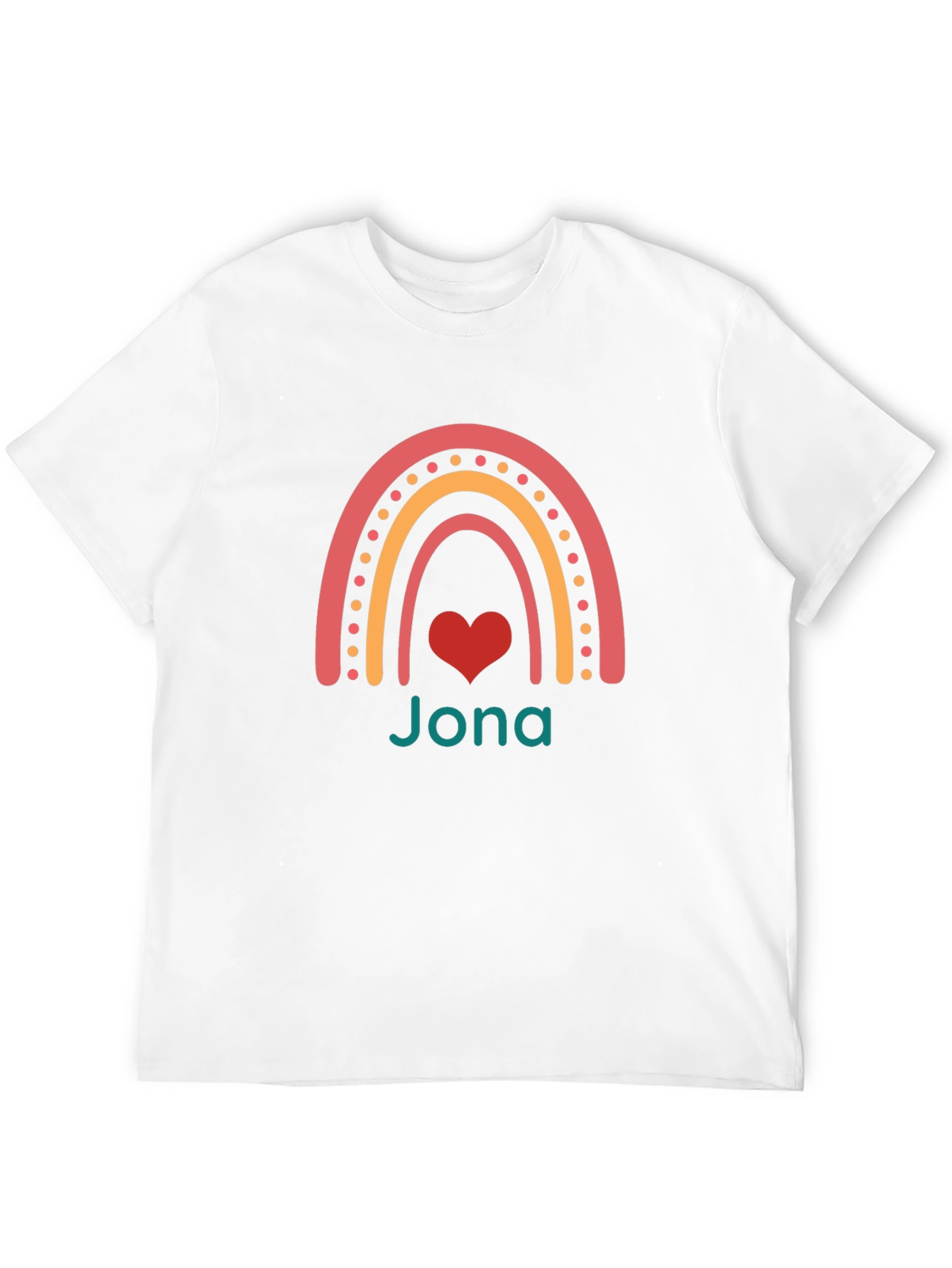Rainbow Jona Heart Personalized T-Shirt