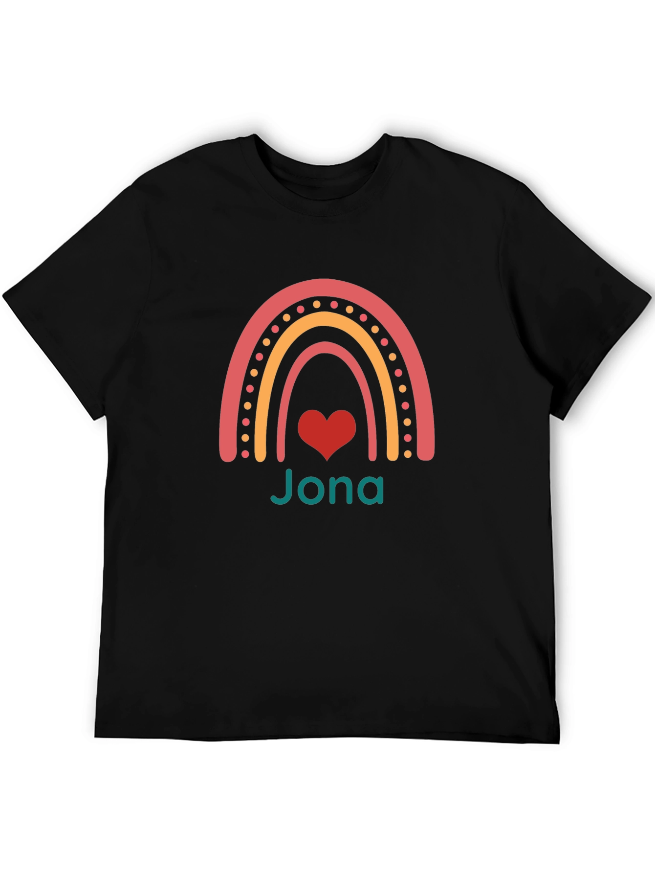 Rainbow Jona Heart Personalized T-Shirt