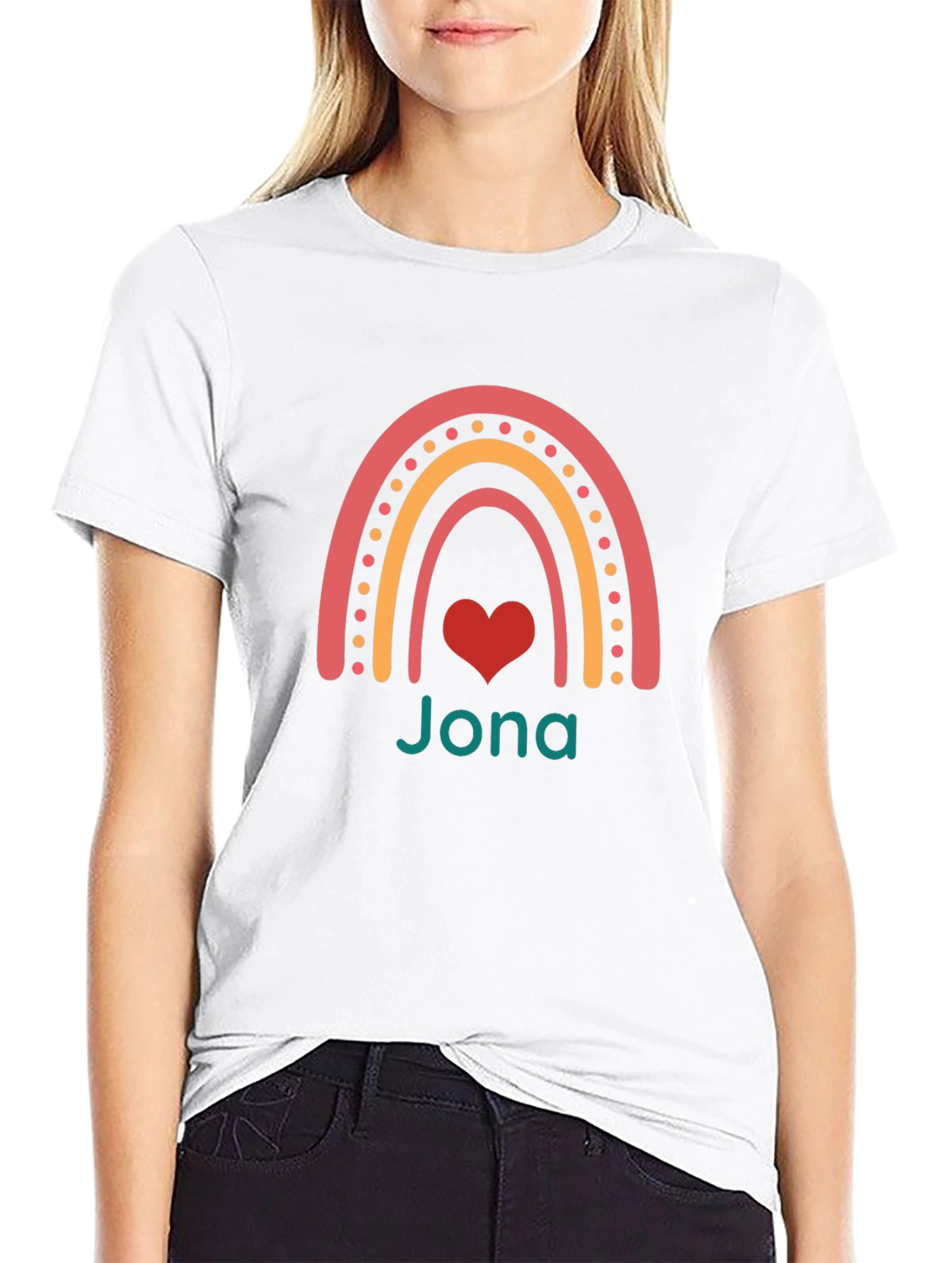 Rainbow Jona Heart Personalized T-Shirt