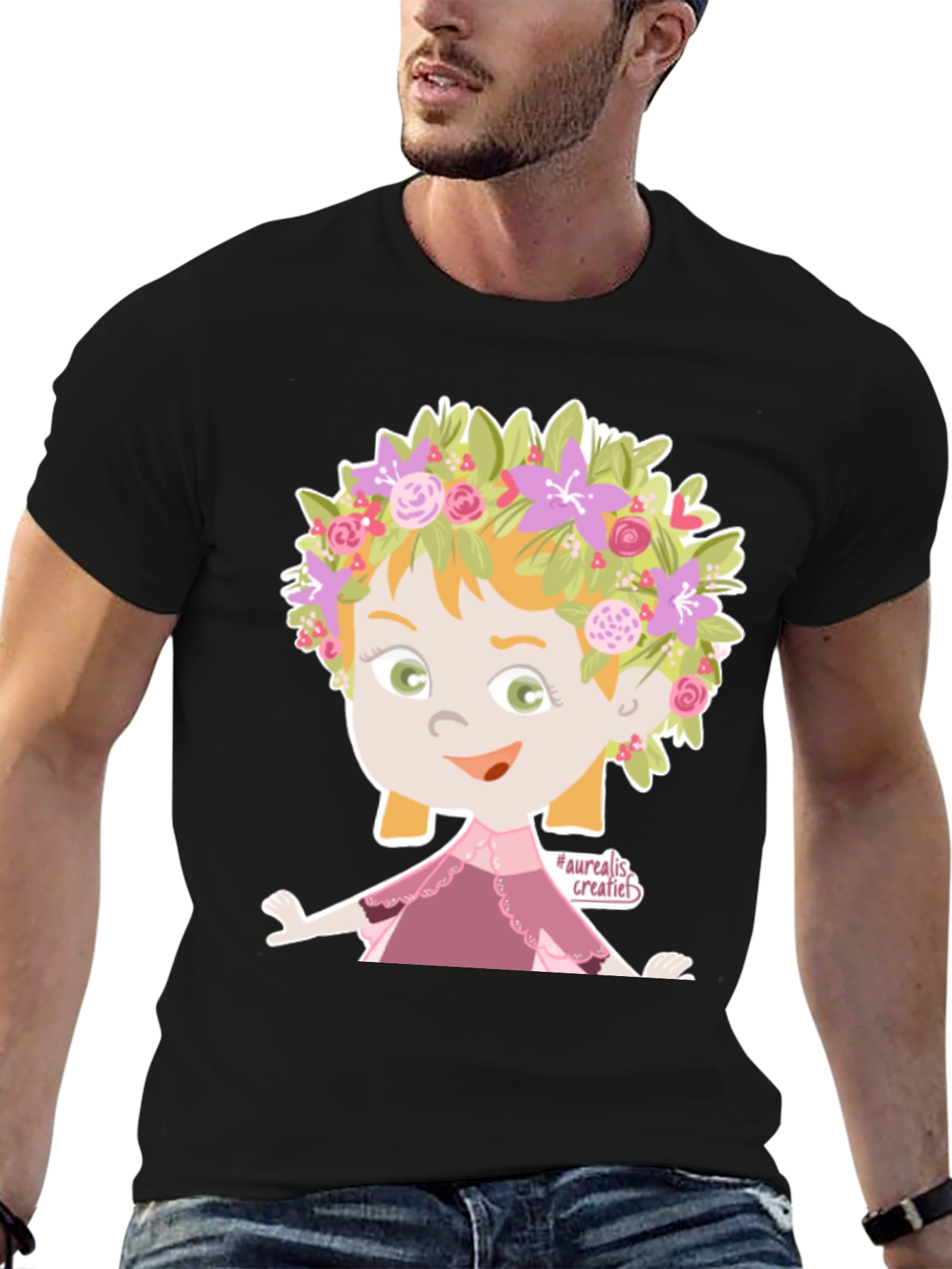 Floral Fairy Graphic T-Shirt - Unique Design