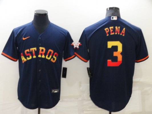 Men's Houston Astros Jeremy Pena #3 Navy Replica Player Jerseys