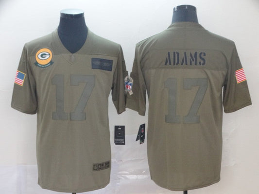 Men's Green Bay Packers Davante Adams #17 Brown Game Jerseys