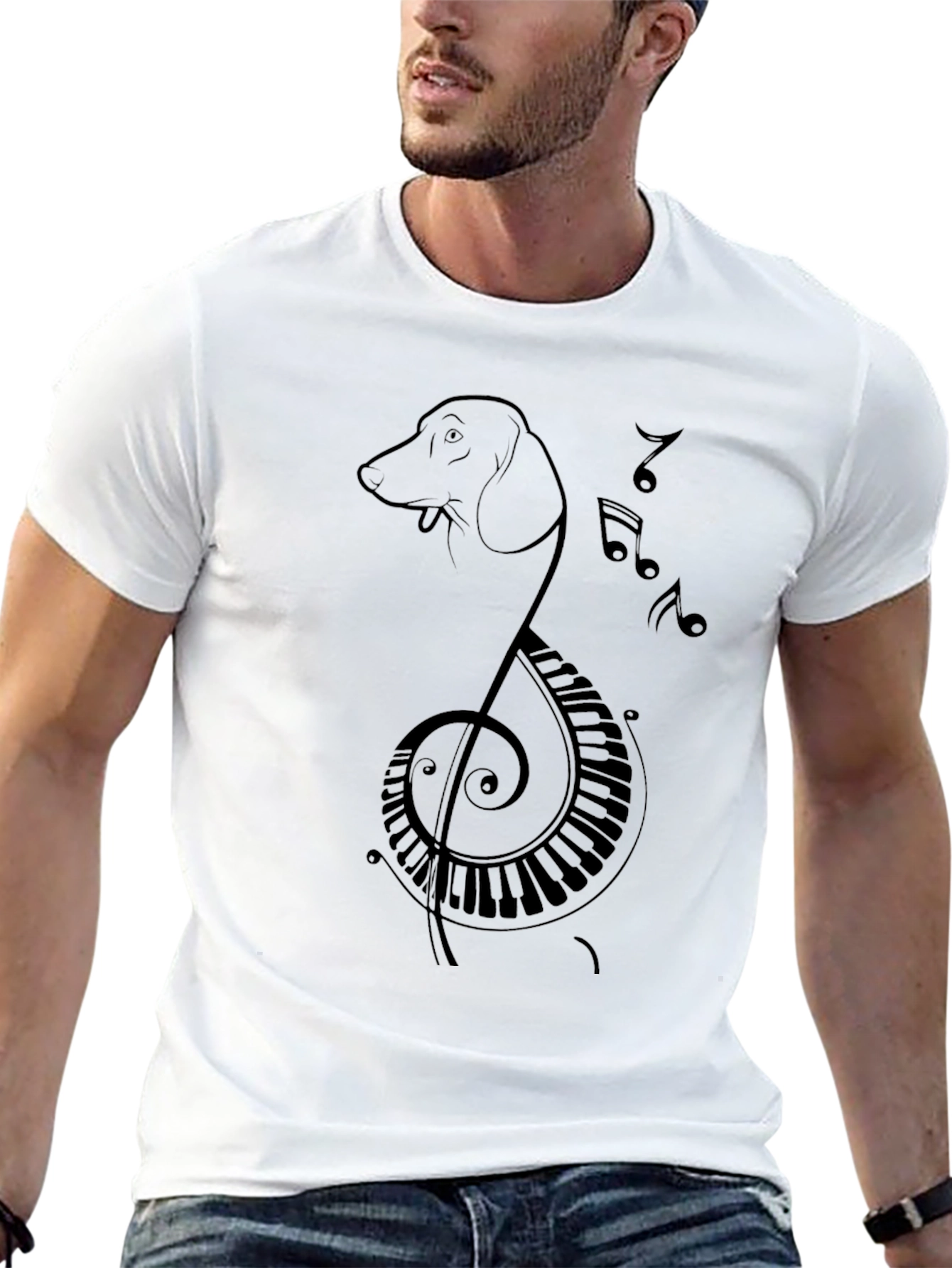 Dachshund Music T-Shirt