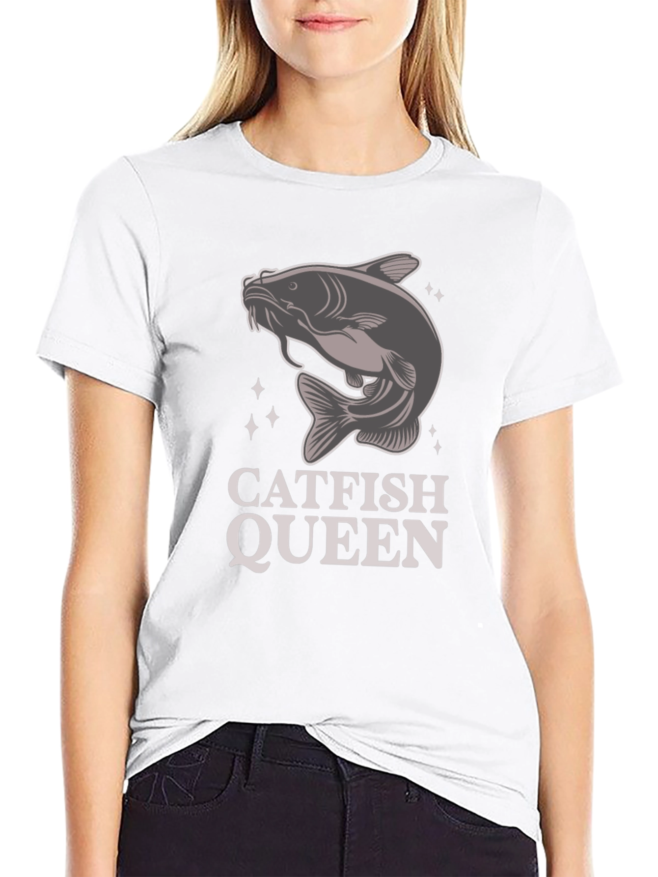 Catfish Queen T-Shirt - Fishing Humor Tee