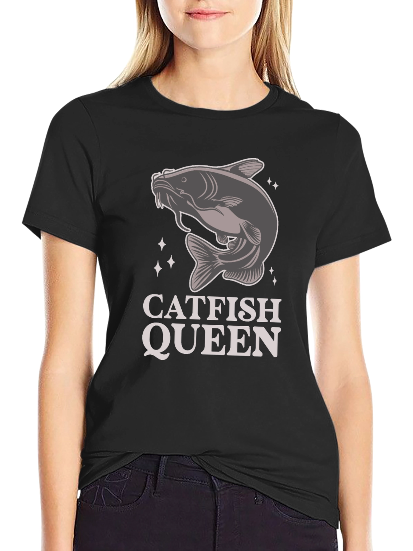 Catfish Queen T-Shirt - Fishing Humor Tee