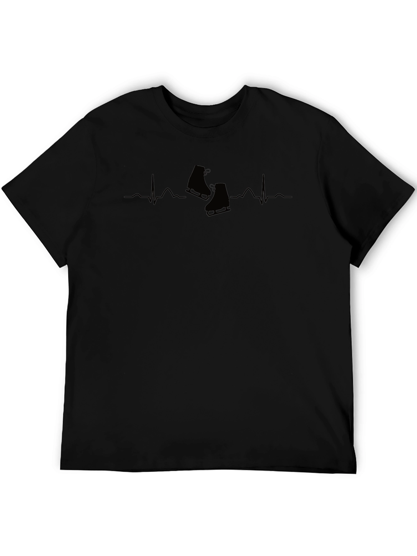 Skating Heartbeat T-Shirt - Black