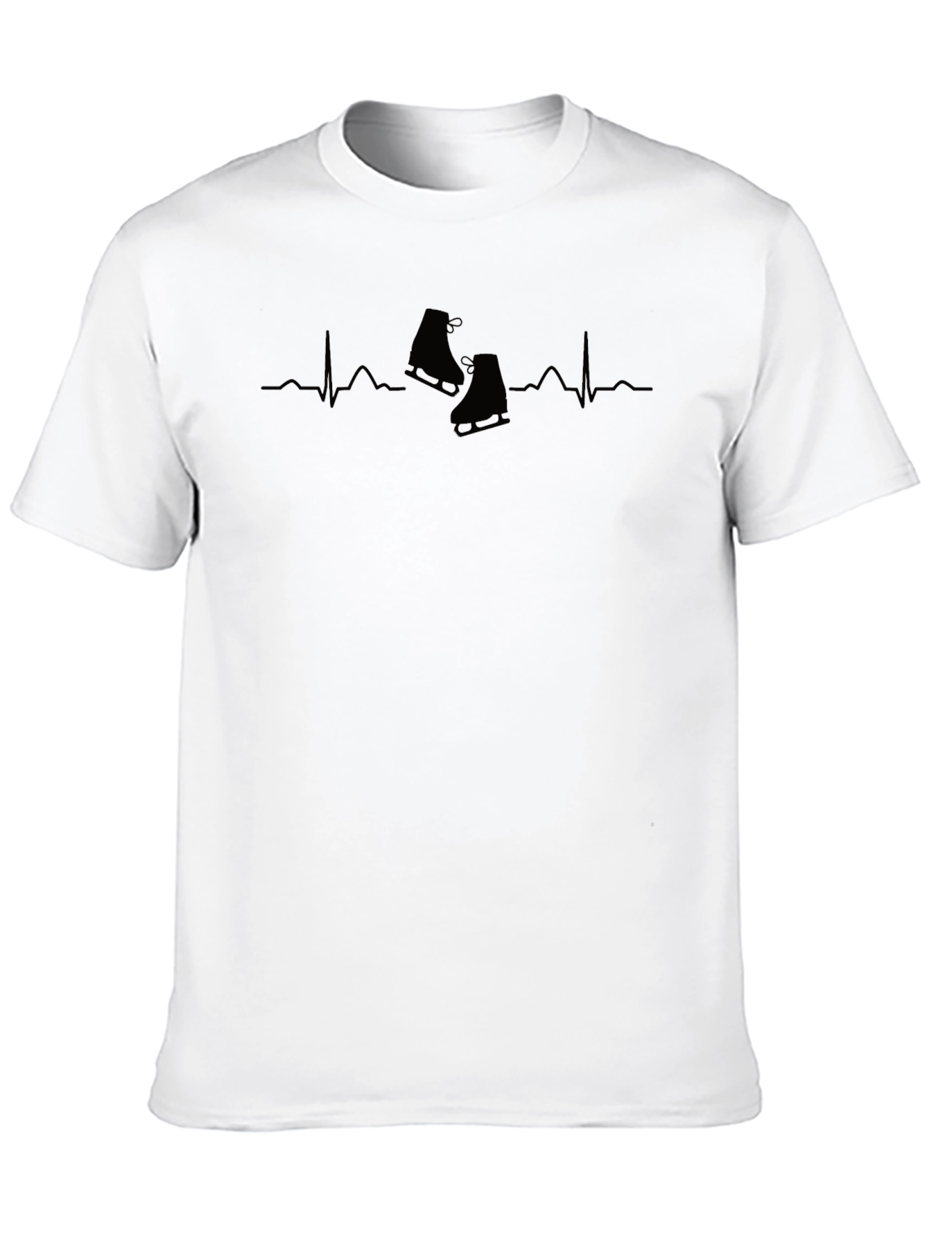 Skating Heartbeat T-Shirt - Black