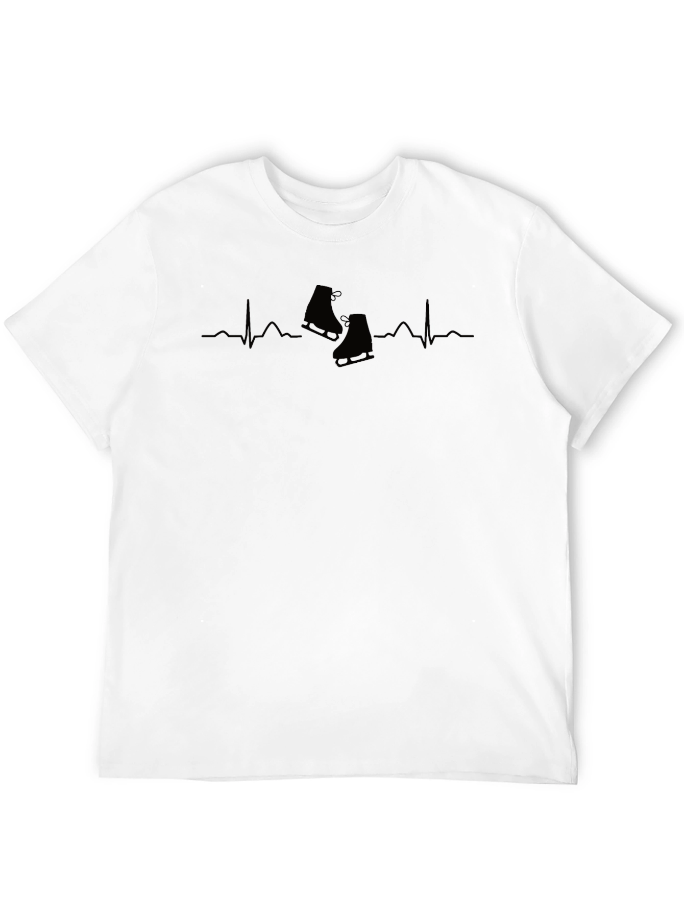 Skating Heartbeat T-Shirt - Black