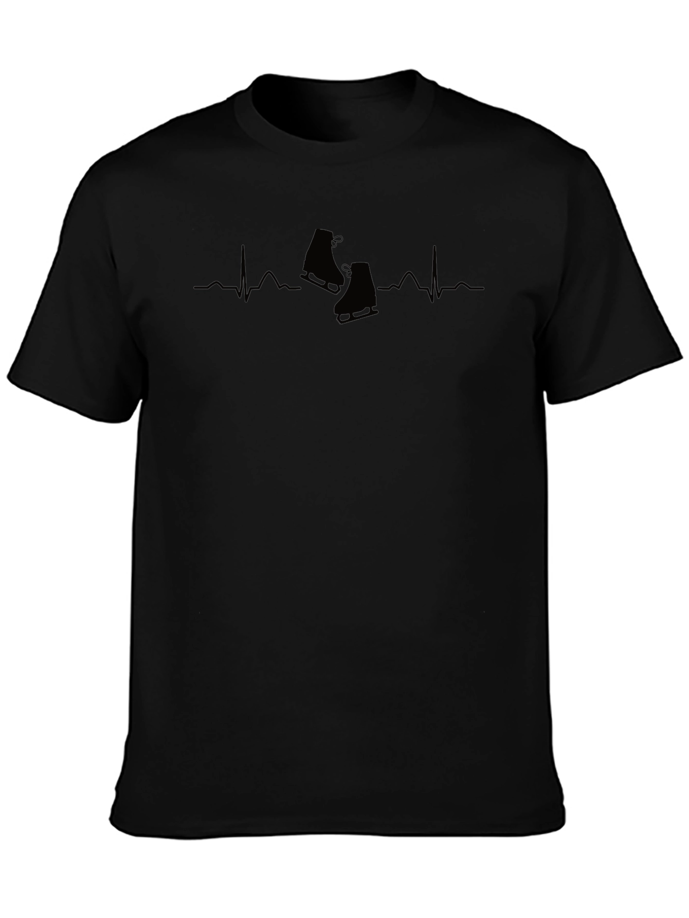 Skating Heartbeat T-Shirt - Black