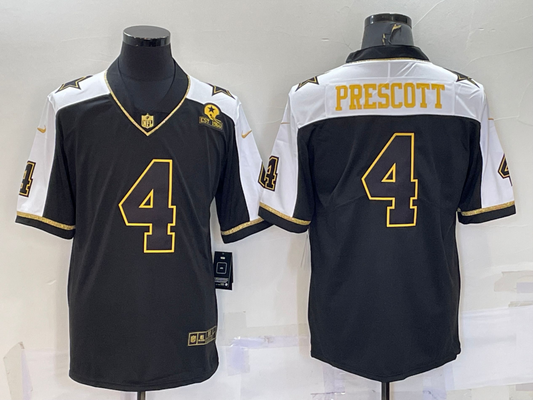 Men's Dallas Cowboys Dak Prescott #4 Black Player Jerseys