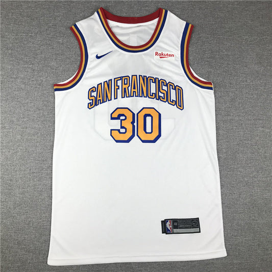 Men's Golden State Warriors Stephen Curry #30 White Classic Player Jerseys