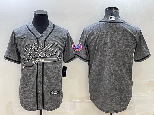 Men's Buffalo Bills Gray Game Blank Jerseys
