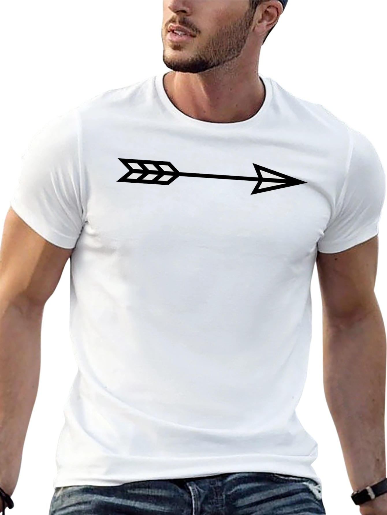 Arrow Graphic Black T-Shirt | Stylish Casual Tee