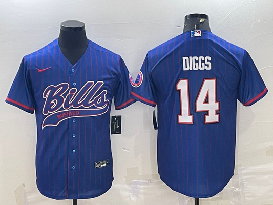 Men's Buffalo Bills Stefon Diggs #14 Royal Player Jerseys Joint Edition
