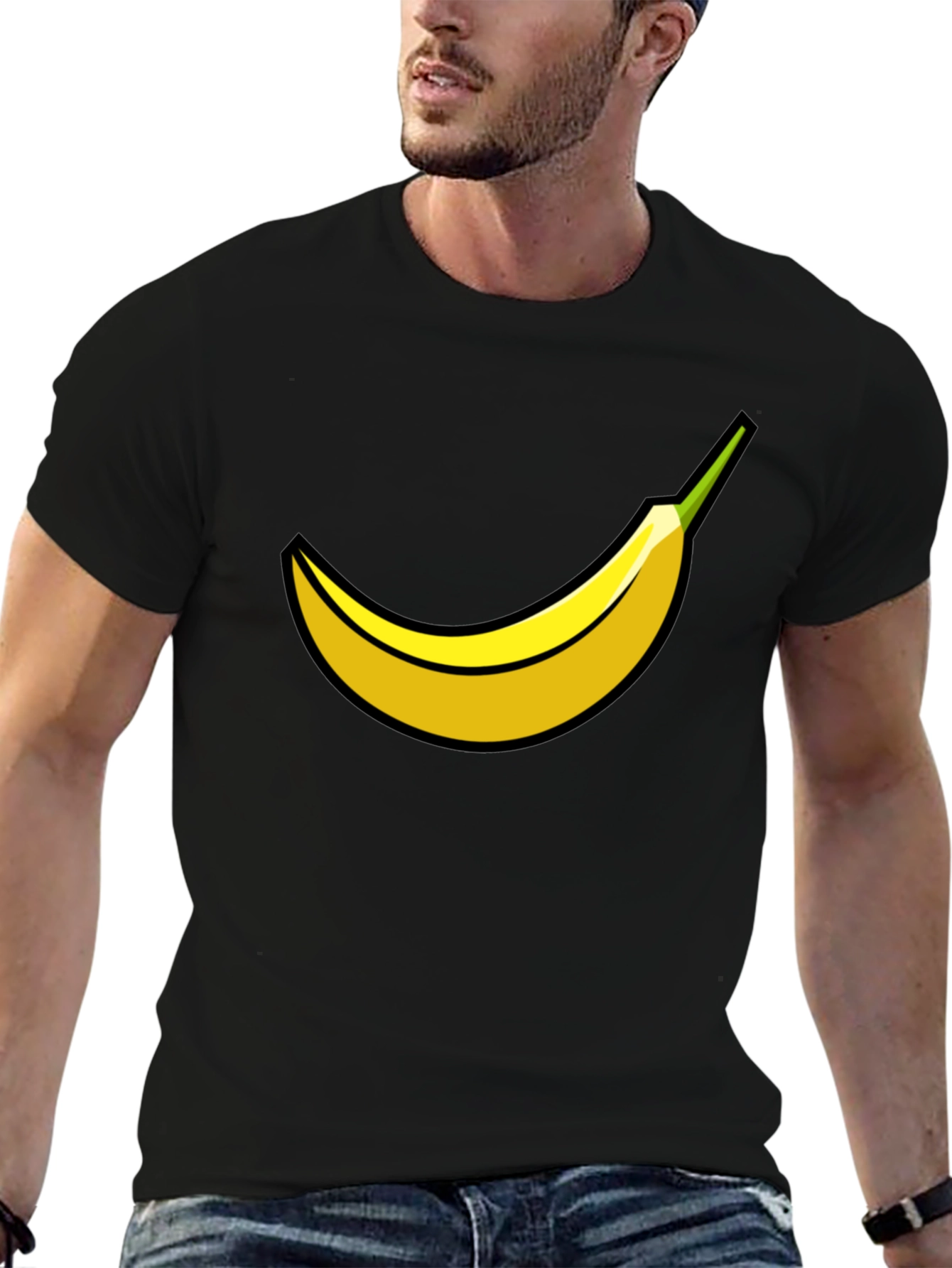 Banana Graphic Black T-Shirt | Unisex Cotton Tee