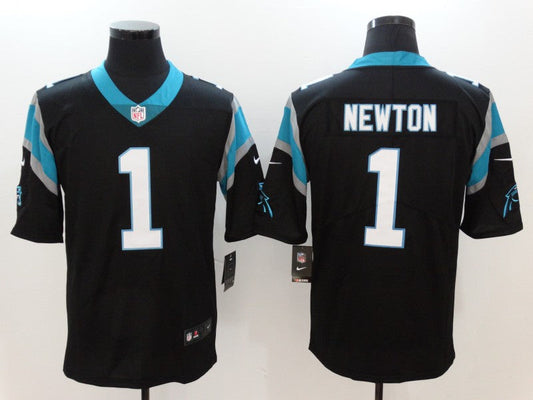 Men's Carolina Panthers Cam Newton #1 Black Game Jerseys