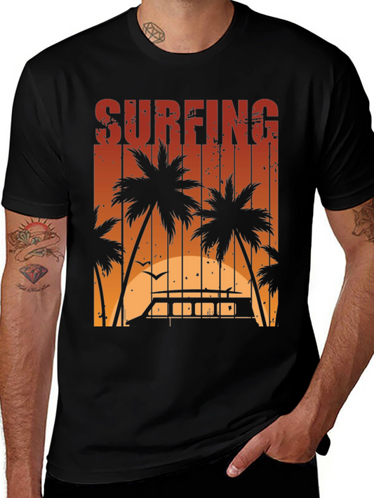 Surfing Sunset Graphic Tee