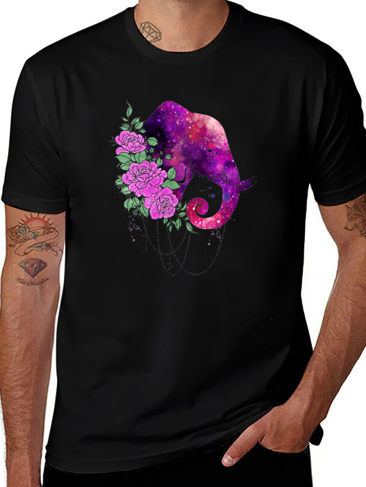 Galaxy Elephant Floral Tee