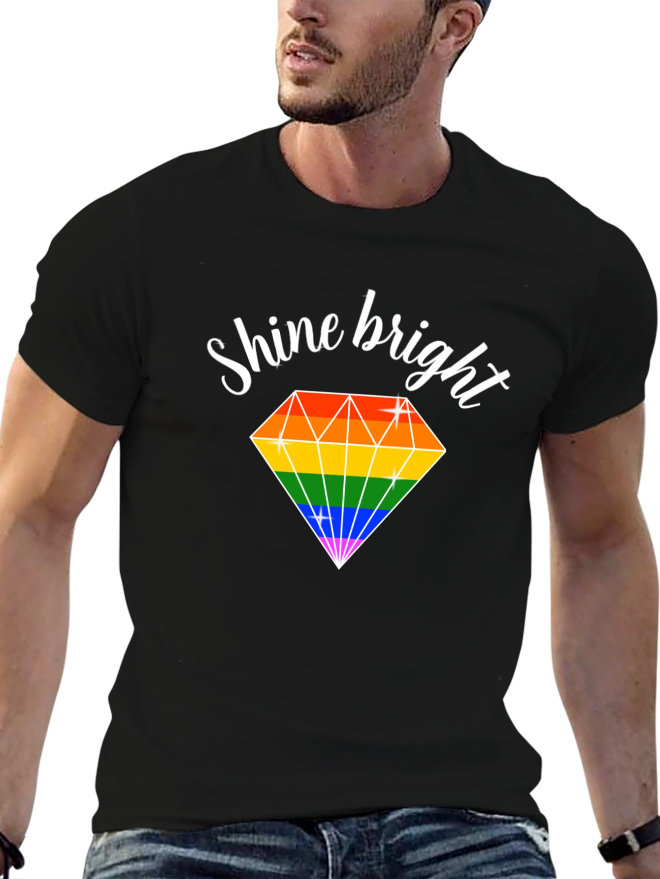 Shine Bright Rainbow Diamond T-Shirt