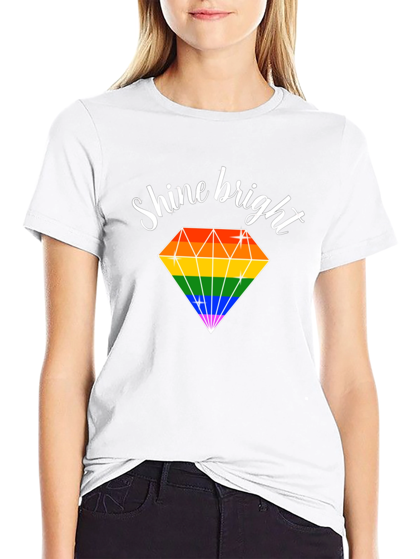 Shine Bright Rainbow Diamond T-Shirt